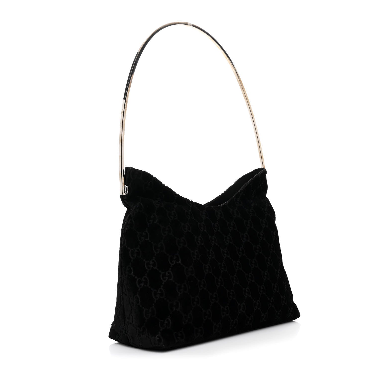 Gucci Velvet Hobo Black 3 of 10