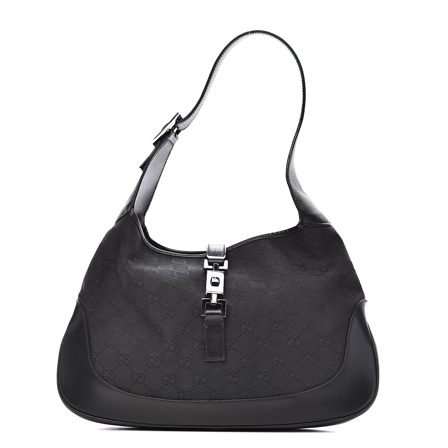 Gucci Monogram Small Jackie O Hobo Black 1 of 11