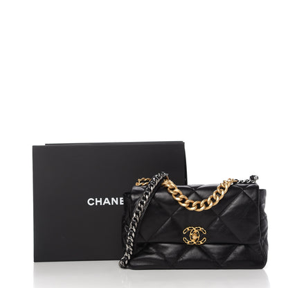 Chanel Lambskin Quilted Large Chanel 19 Flap Black 11 of 11