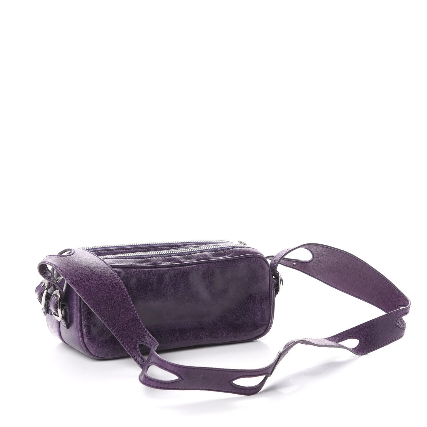 Agneau Giant 12 Silver Hardware Chic Bag Sapphire