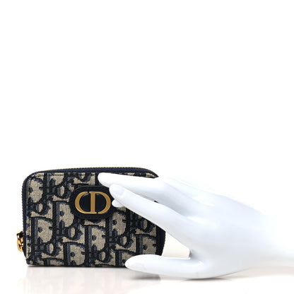 Christian Dior Oblique 30 Montaigne Voyageur Coin Purse Blue 2 of 9
