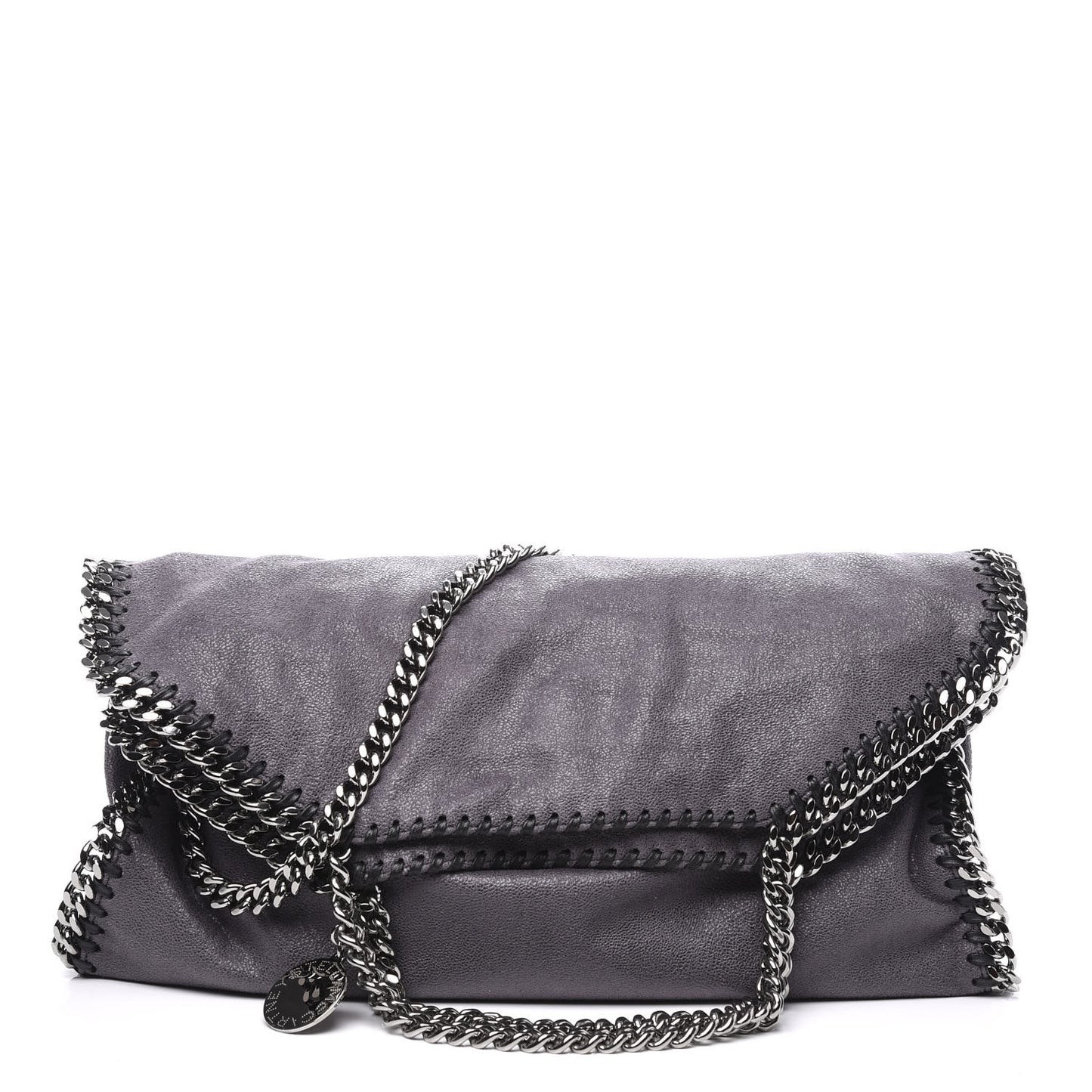 Shaggy Deer Falabella Fold Over Tote Grey