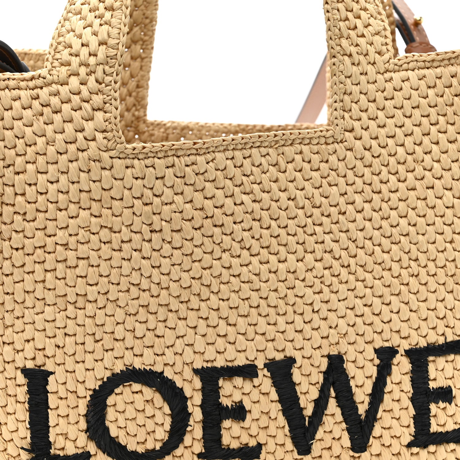 Loewe X PAULA'S IBIZA Raffia Font Tote Natural Tan 7 of 9