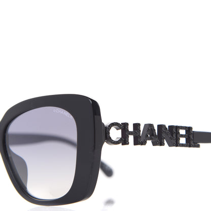 Chanel Acetate Strass Square Sunglasses 5422 Black 7 of 8
