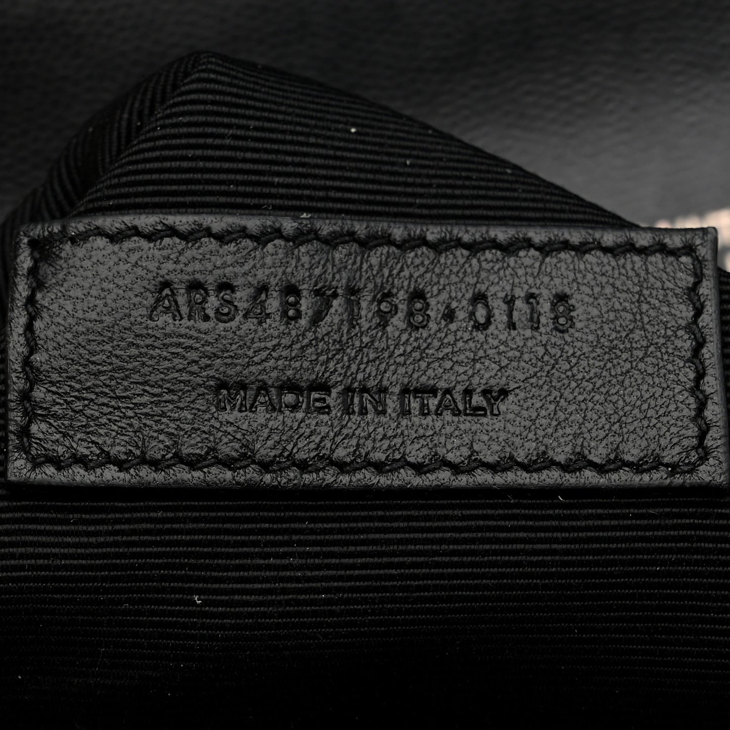 Grain De Poudre Textured Mixed Matelasse Large Triquilt Monogram Monochrome Satchel Black