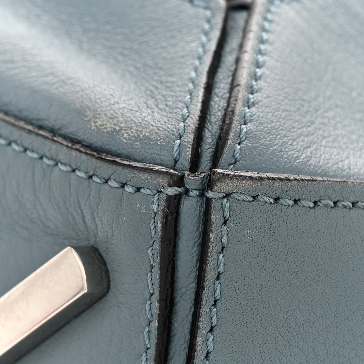 Loewe Calfskin Medium Puzzle Bag Stone Blue 14 of 21