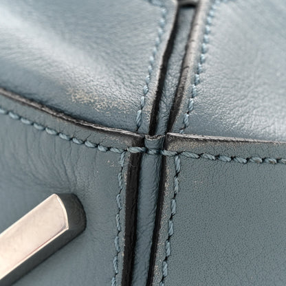 Loewe Calfskin Medium Puzzle Bag Stone Blue 14 of 21