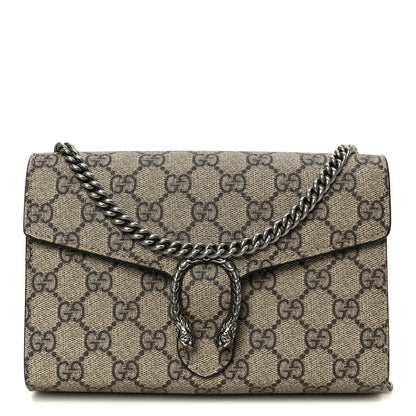Gucci GG Supreme Monogram Mini Dionysus Chain Wallet Beige Taupe 1 of 10