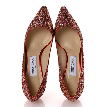 Jimmy Choo Coarse Glitter Degrade Romy 60 Pumps 38 Pink Multi 2 of 9