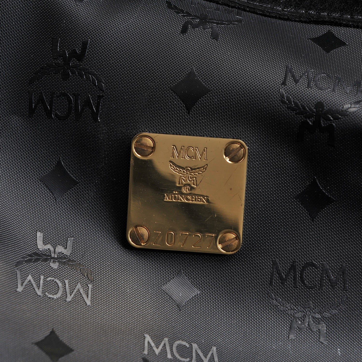 MCM Monogram Coated Canvas Garment Bag Black 10 of 19