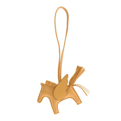 Hermes Milo Lambskin Grigri Rodeo Pegase Horse Bag Charm PM Paille 1 of 5