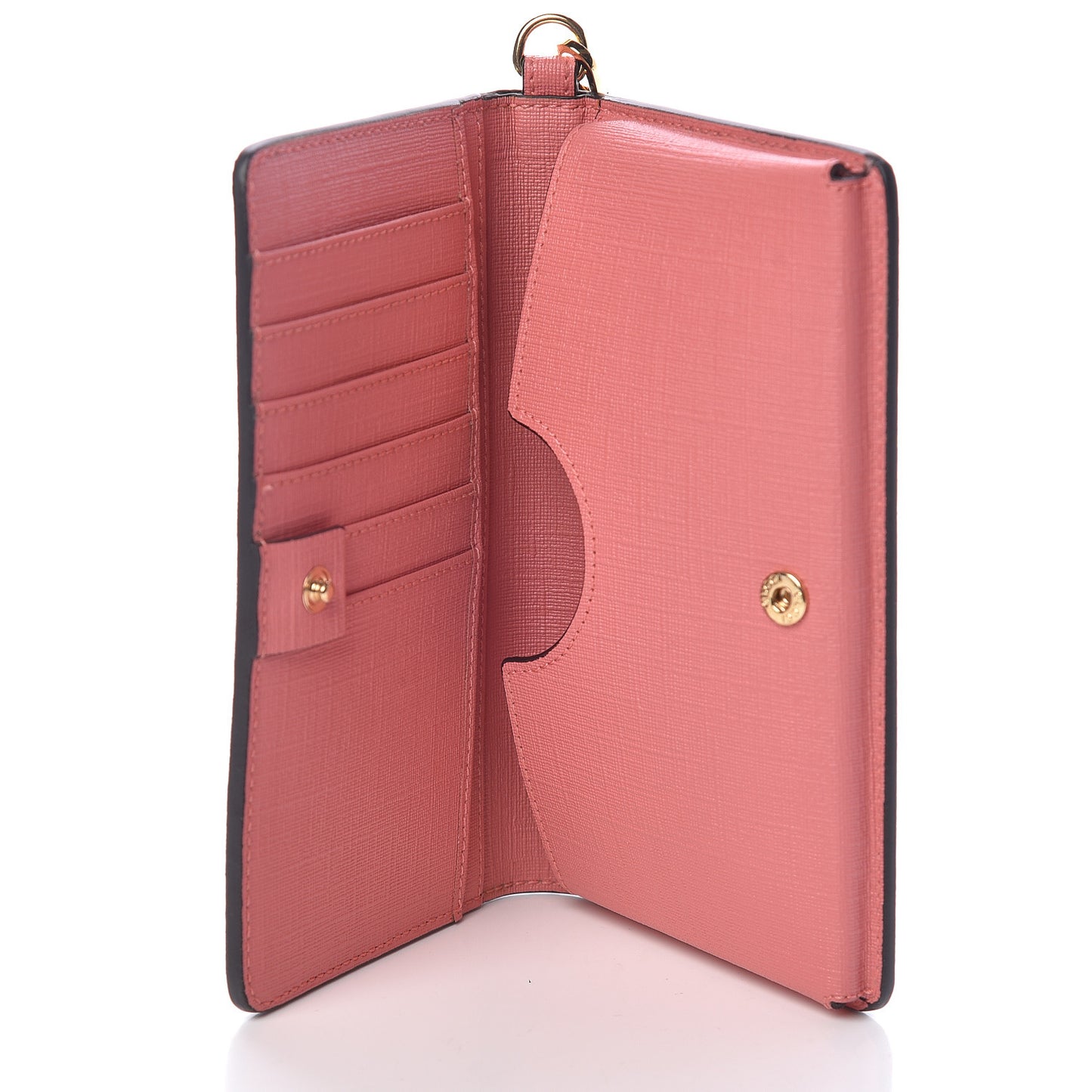 GG Supreme Monogram Embroidered Face iPhone 6 Case Wristlet Pink