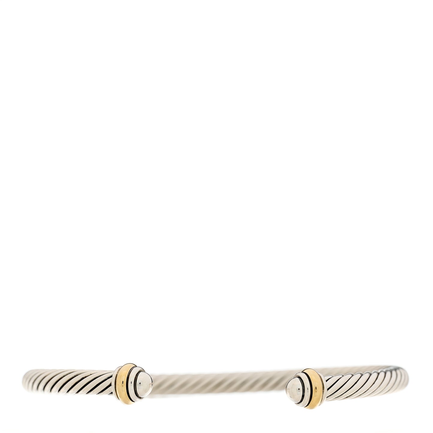 Sterling Silver 18K Yellow Gold 4mm Cable Classics Bracelet