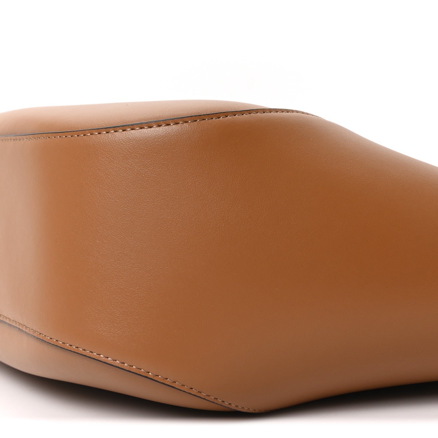 Prada City Calfskin Metal Triangle Logo Tote Caramel 10 of 10