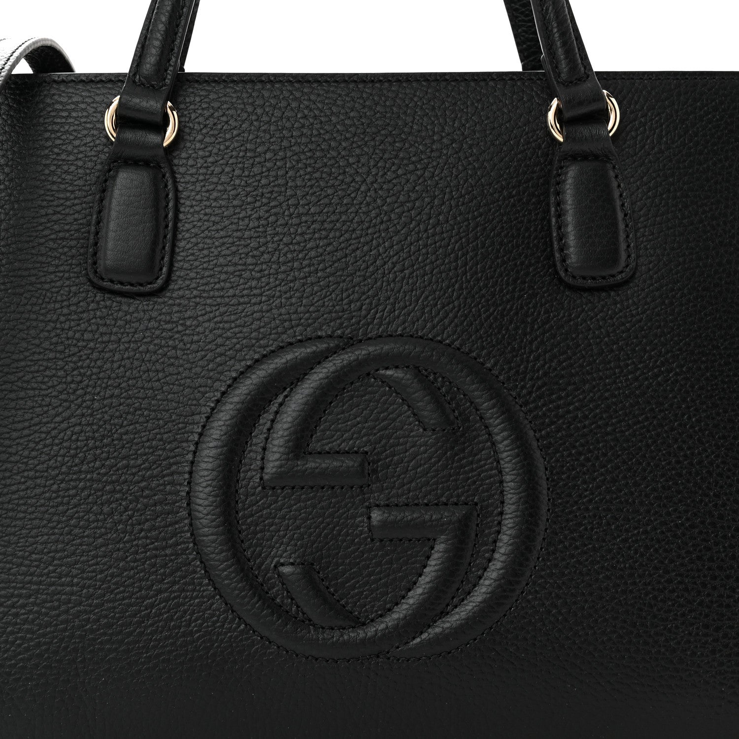 Gucci Dollar Calfskin Large Soho Top Handle Satchel Black 8 of 10