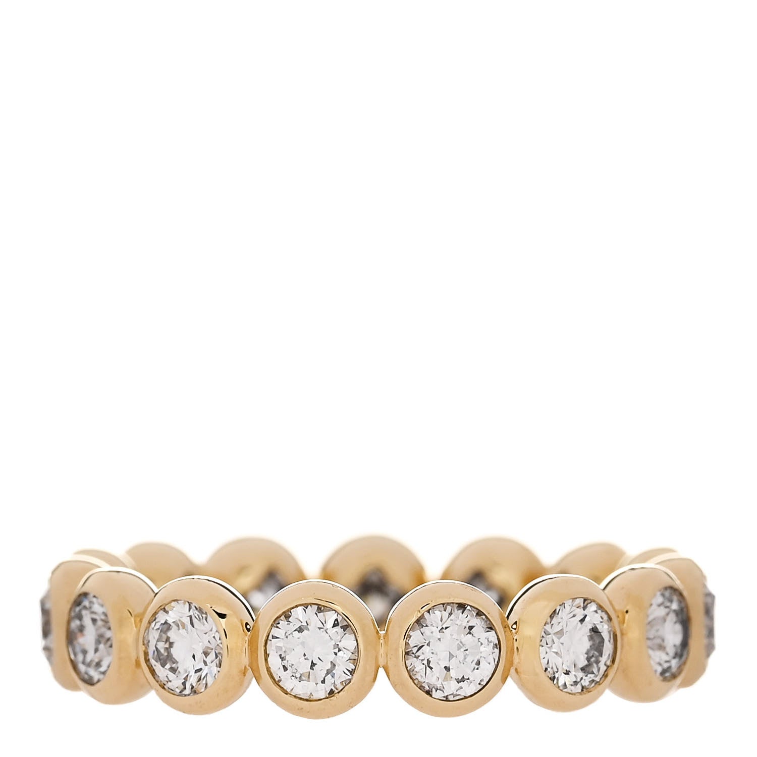 David Yurman 18K Yellow Gold Diamond DY Infinity Band Ring 57 8 3 of 4