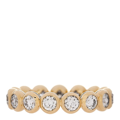 David Yurman 18K Yellow Gold Diamond DY Infinity Band Ring 57 8 3 of 4