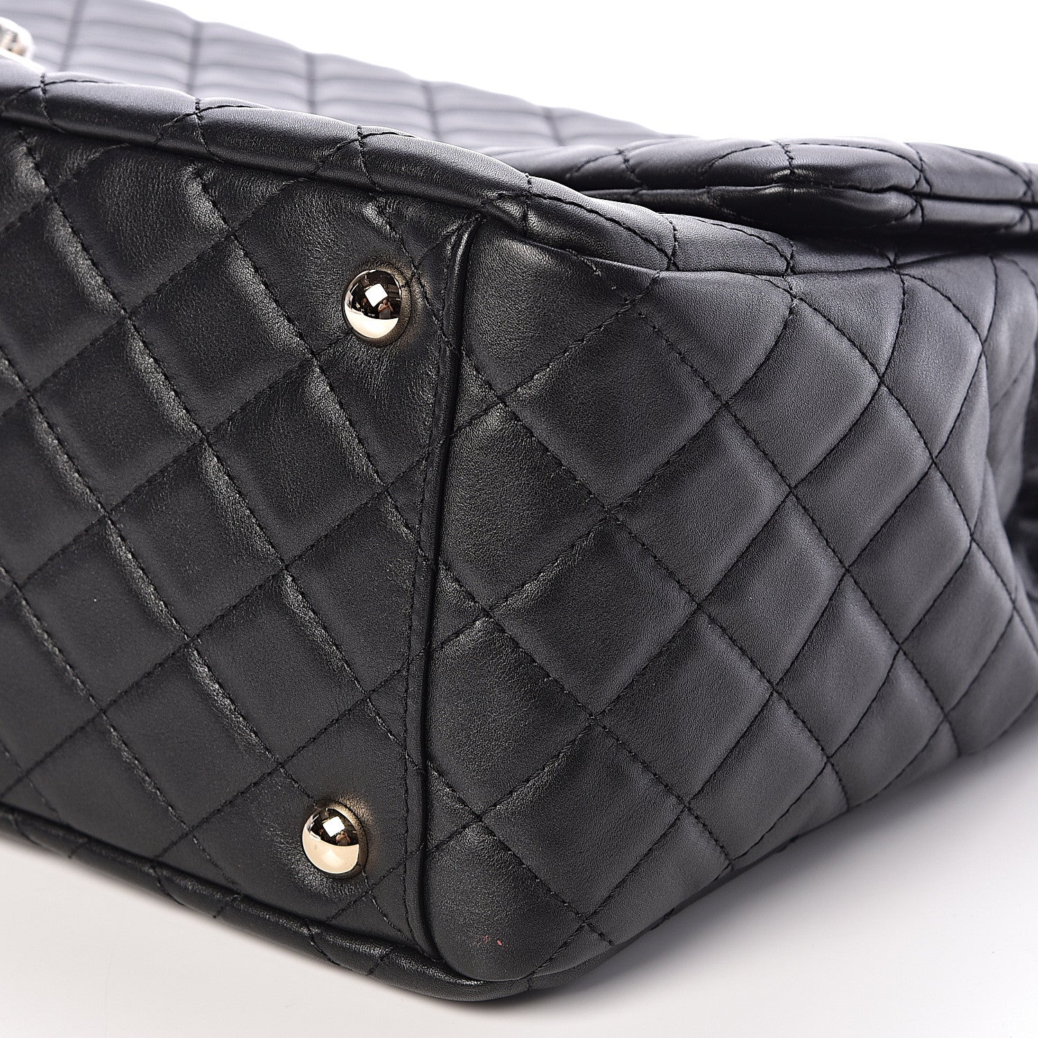 Chanel Metallized Calfskin Quilted XXL Travel Flap Bag Black 9 of 11