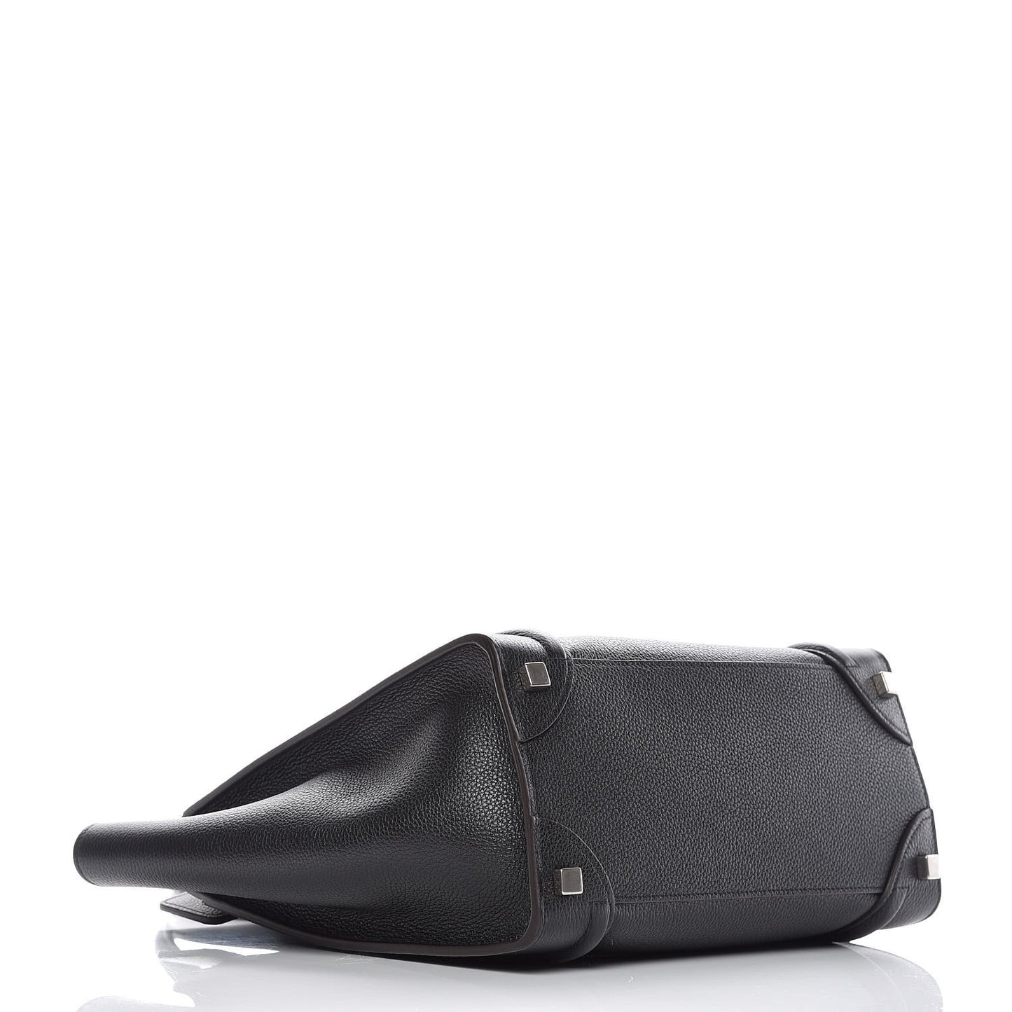 Drummed Calfskin Micro Luggage Black