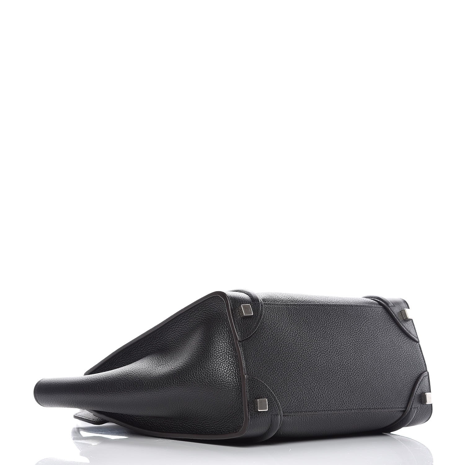 Celine Drummed Calfskin Micro Luggage Black 4 of 9
