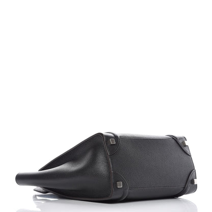 Celine Drummed Calfskin Micro Luggage Black 4 of 9