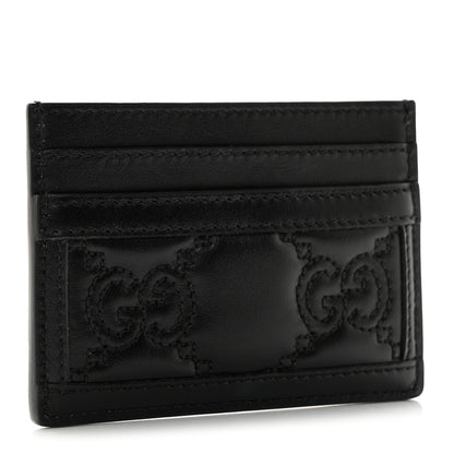 Gucci Calfskin GG Matelasse Card Holder Black 3 of 8