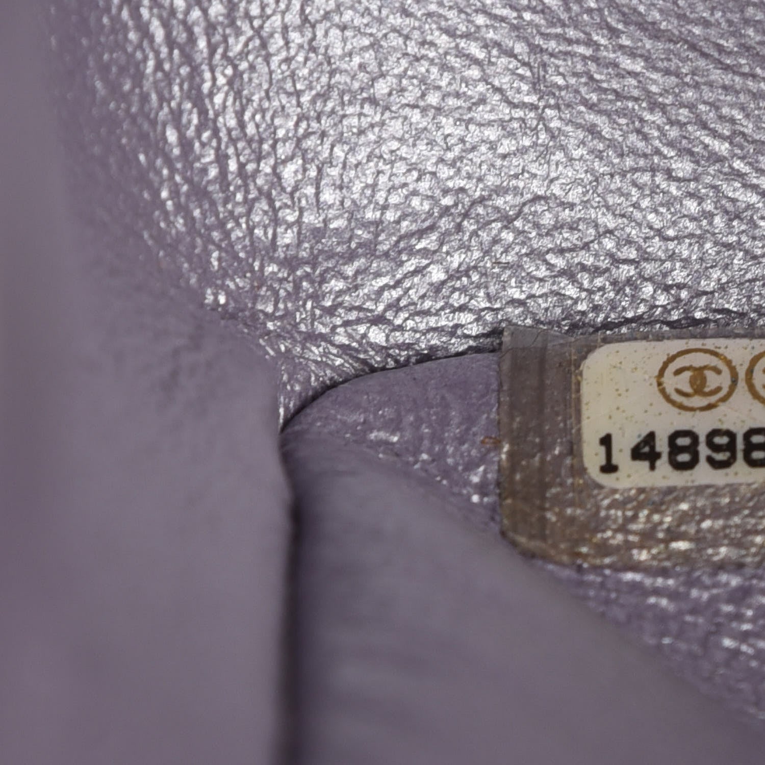 Chanel Metallic Lambskin Quilted Jumbo Double Flap Light Purple 9 of 10