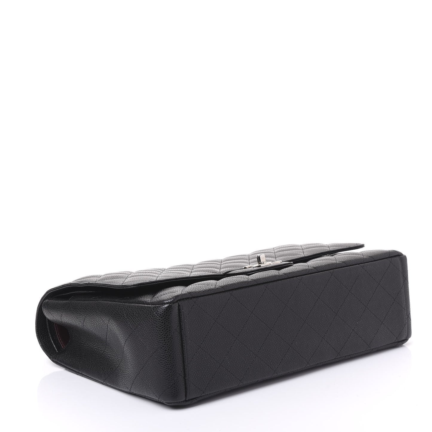 Caviar Quilted Maxi Double Flap Black