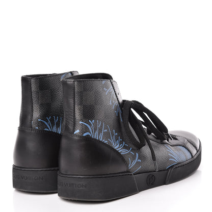 Louis Vuitton Damier Graphite Rope High Top Sneakers 6.5 Blue 4 of 12