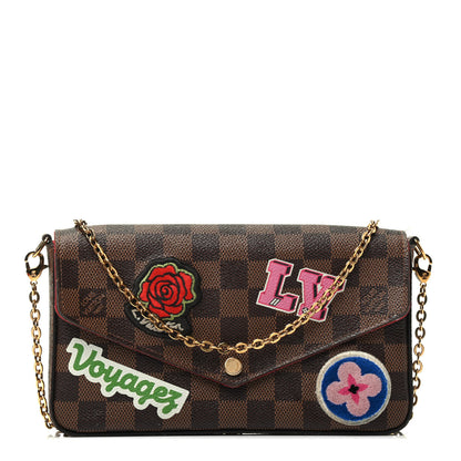 Louis Vuitton Damier Ebene LV Stories Pochette Felicie Chain Wallet 1 of 4