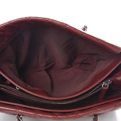 Chanel Caviar Quilted City Shopping Tote Dark Red 5 of 15