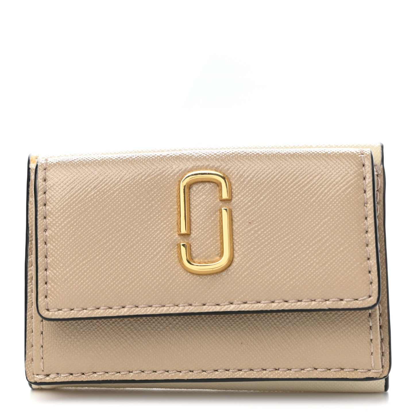 Saffiano The Mini Trifold Wallet Beige Multicolor