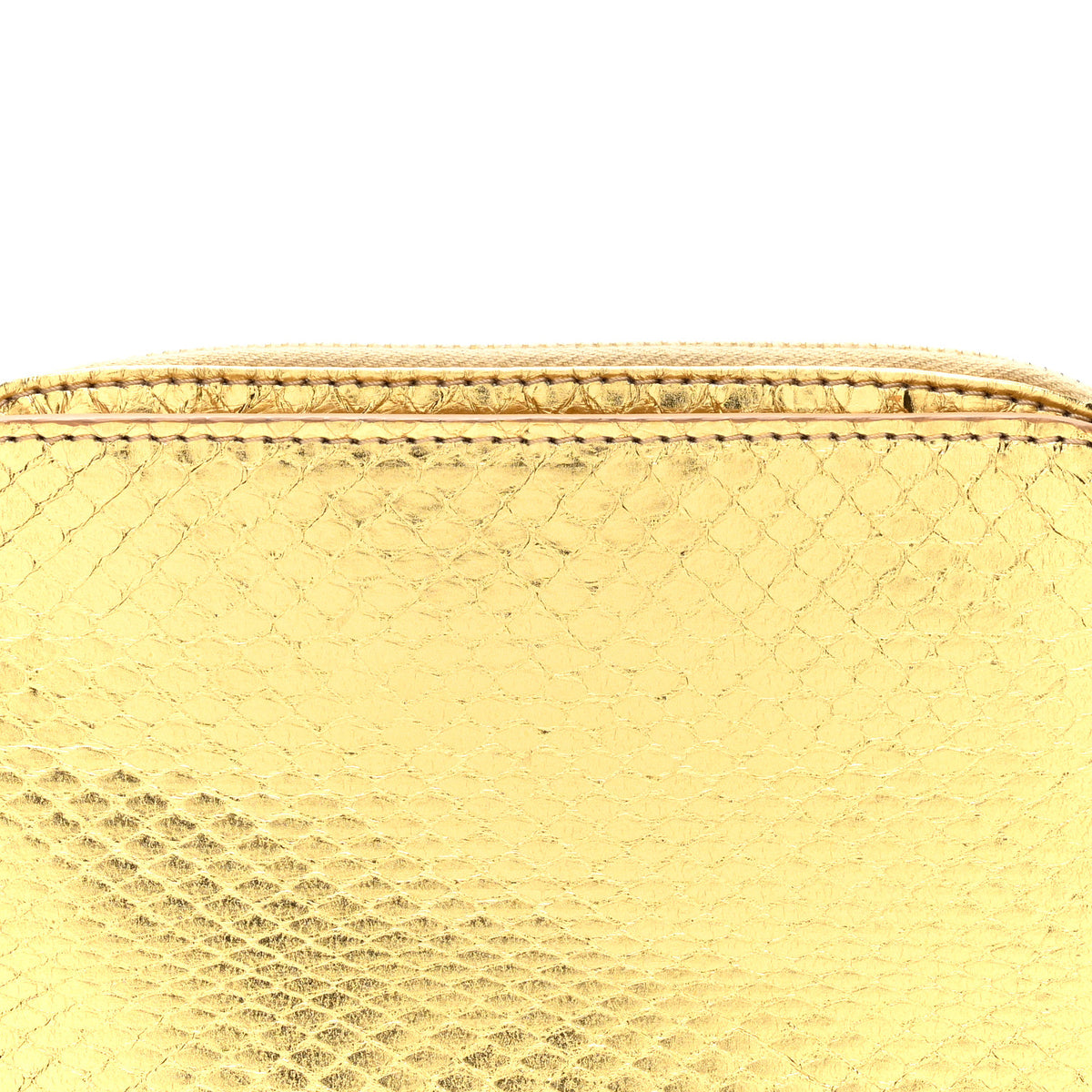 The Row Metallic Snakeskin Tassel Mini Wristlet Pouch Gold 7 of 7