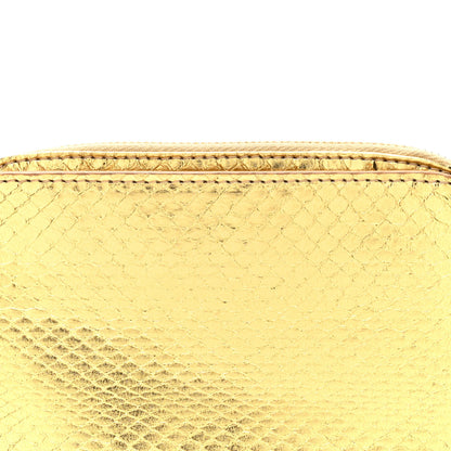 The Row Metallic Snakeskin Tassel Mini Wristlet Pouch Gold 7 of 7