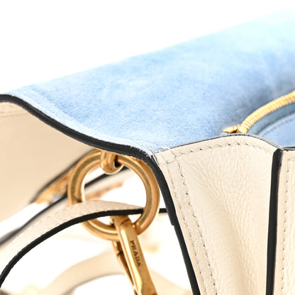 Prada Glace Calfskin Large Soft Cahier Bag White 13 of 15