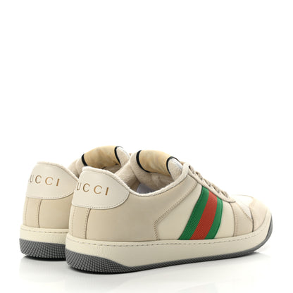Gucci Nylon Nubuck Web Womens Screener Sneakers 39.5 Mystic White Dusty Milk 4 of 12