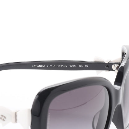 Chanel CC Bow Sunglasses 5171 Black White 6 of 8