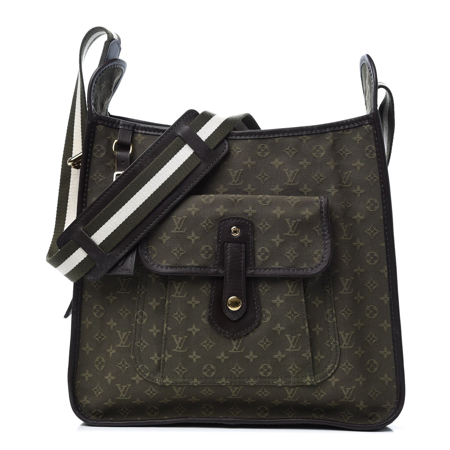 Mini Monogram Besace Mary Kate Kaki