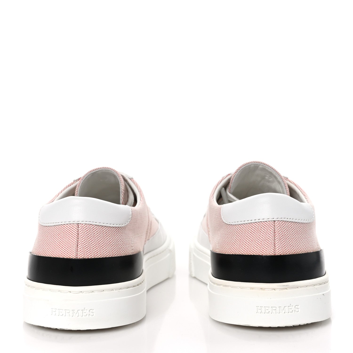Hermes Canvas Calfskin Deep Sneakers 39 Framboise White 5 of 9