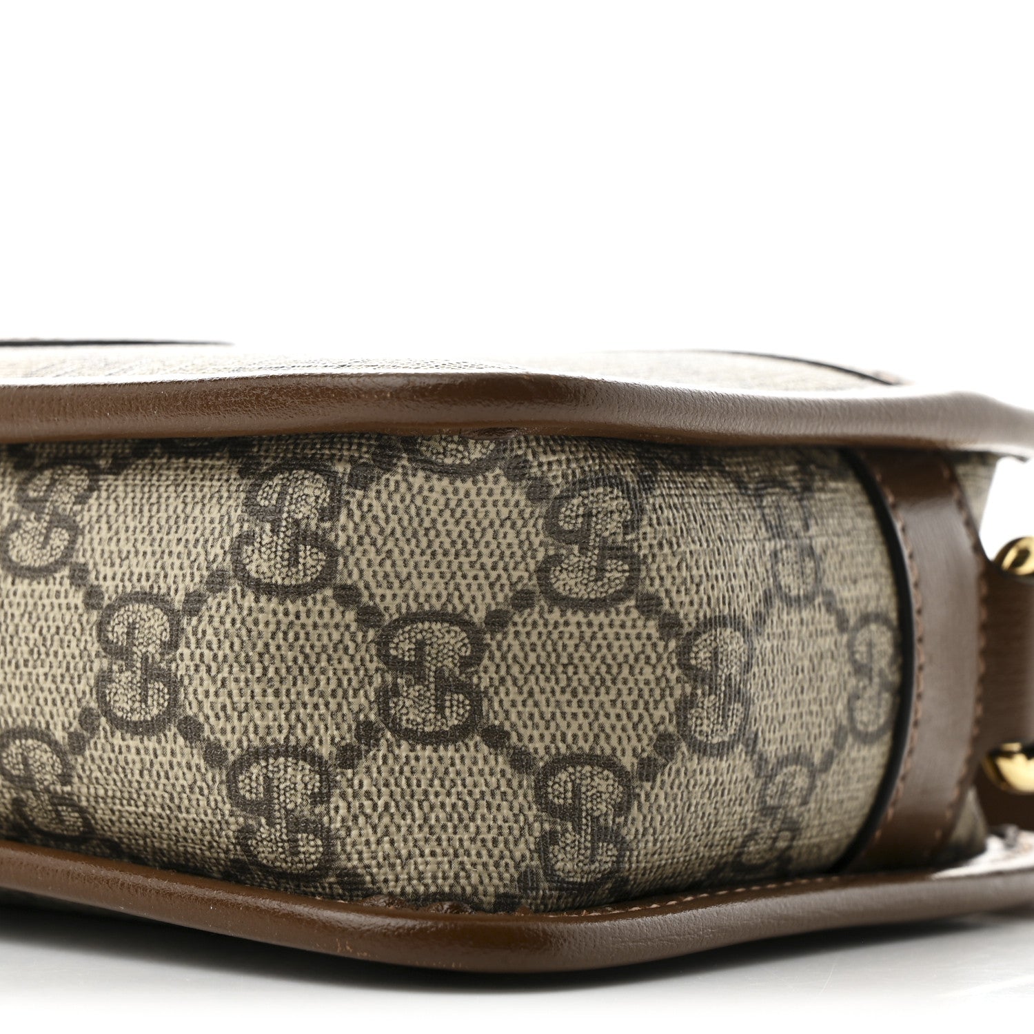 Gucci GG Supreme Monogram Azalea Calfskin Mini Retro Interlocking G Shoulder Bag Beige Ebony Brown Sugar 10 of 11