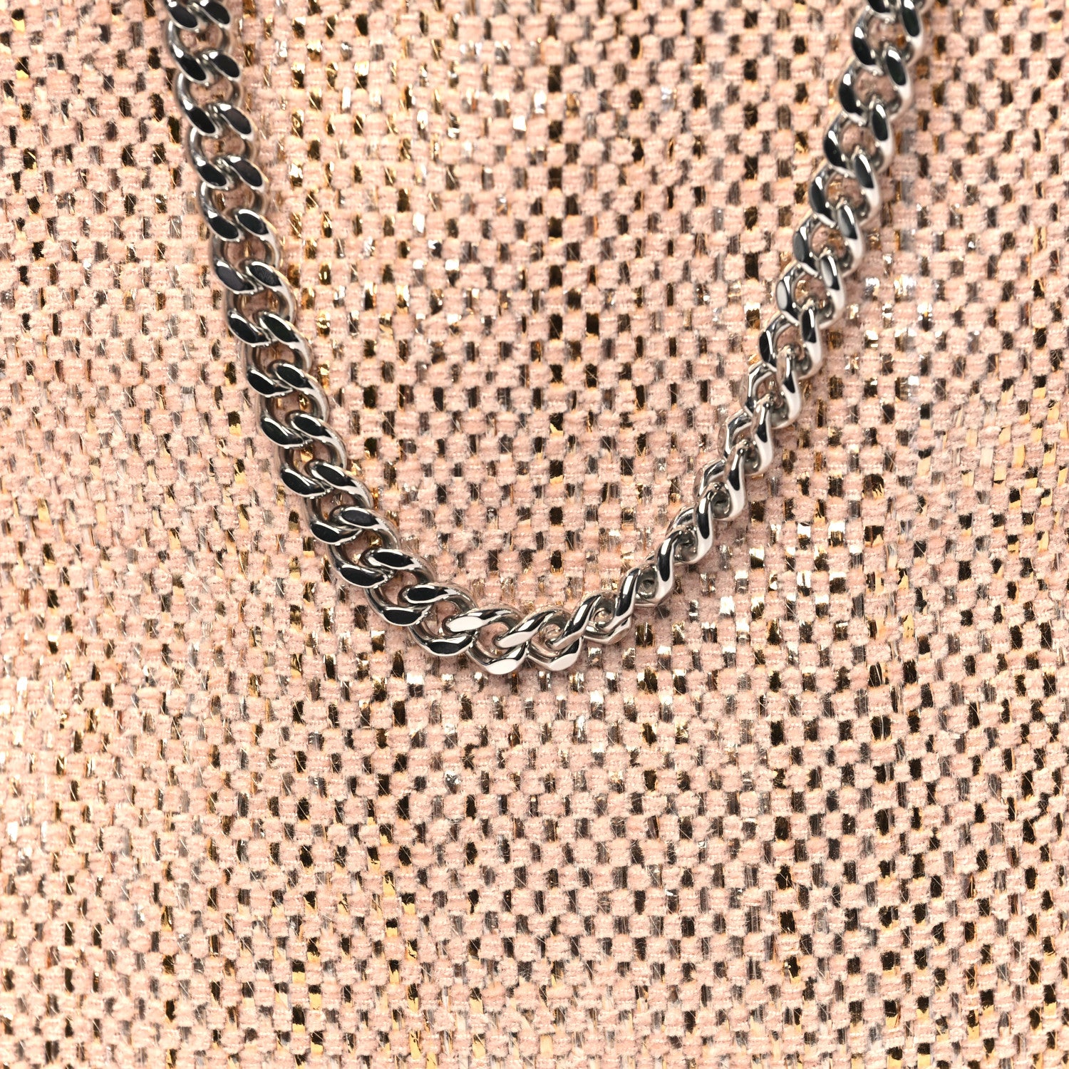 Stella McCartney Metallic Woven Raffia Mini Falabella Fold Over