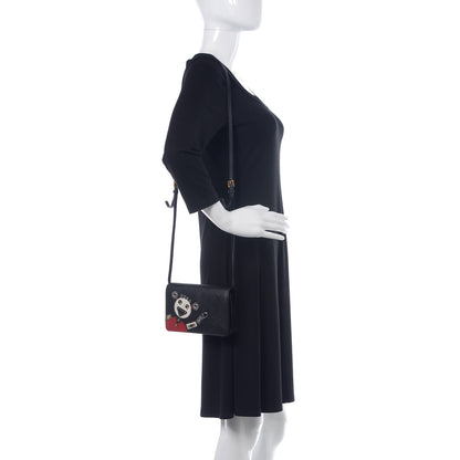 Prada Saffiano Robot Crossbody Wallet Black 2 of 11