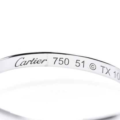 Cartier 18K White Gold Diamond D'Amour Heart Ring 51 5.75 5 of 6