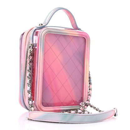 Chanel PVC Patent Calfskin Patent Lambskin Vertical Vanity Case Pink 4 of 10