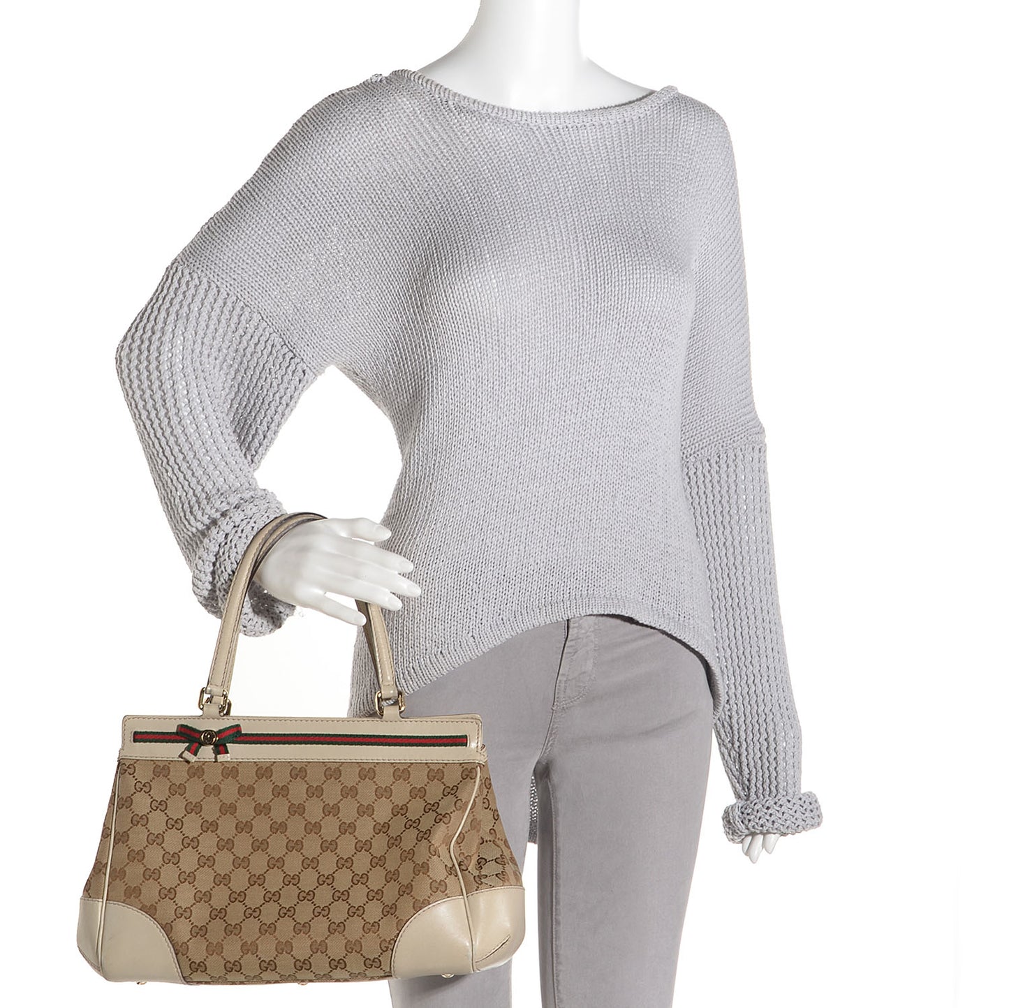 Monogram Medium Mayfair Tote Off White