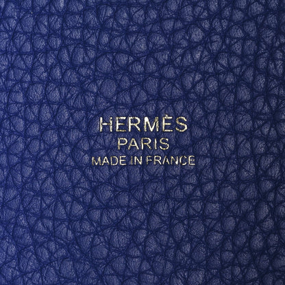 Hermes Taurillon Clemence Picotin Lock 18 PM Bleu Electrique 6 of 12
