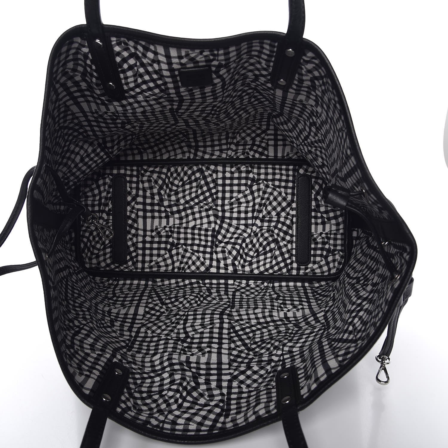 MCM Visetos Medium Reversible Shopper Tote Black 7 of 11