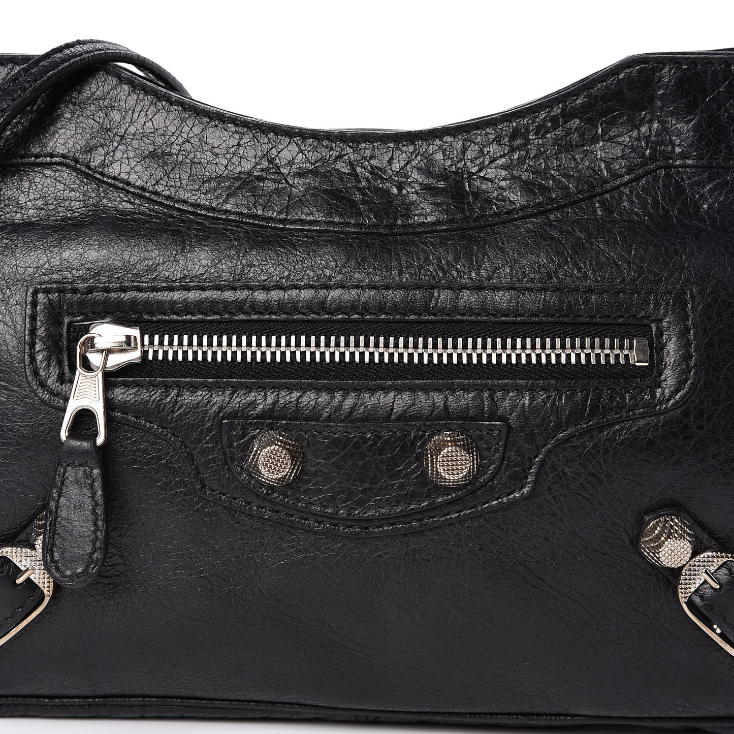 Agneau Giant 12 Silver Hardware Hip Black