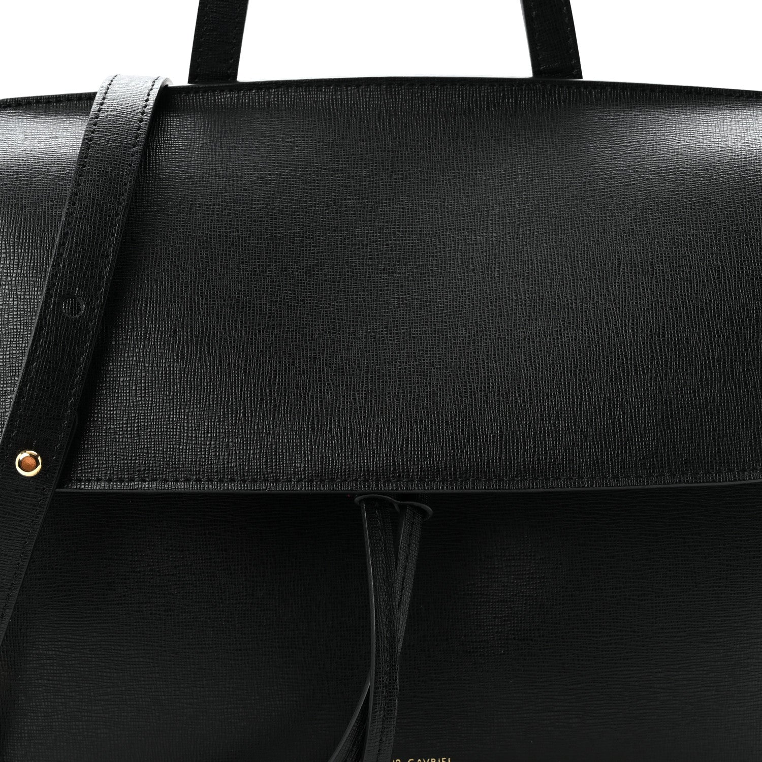 Mansur Gavriel Saffiano Mini Lady Bag Black Flamma 8 of 10