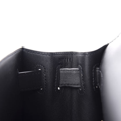Hermes Berline Toile Swift Kelly Sellier 32 Black Ecru 9 of 12